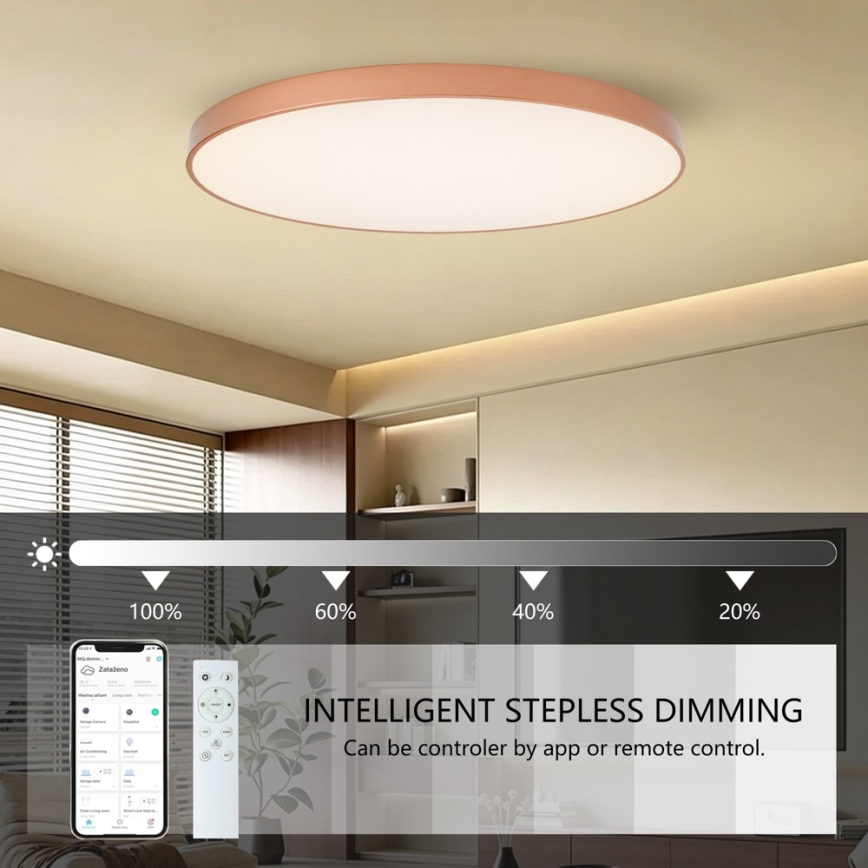 BRILAGI - Plafonieră LED reglabilă POOL SMART LED/180W/230V 3000-6000K 120 cm bronz Wi-Fi Tuya + telecomandă