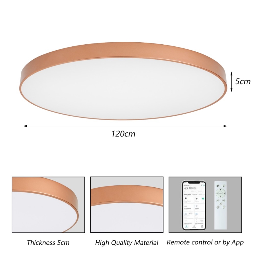 BRILAGI - Plafonieră LED reglabilă POOL SMART LED/180W/230V 3000-6000K 120 cm bronz Wi-Fi Tuya + telecomandă