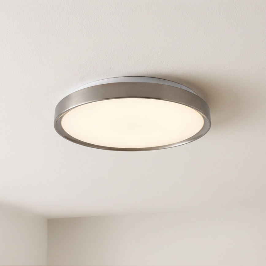 Brilagi - Plafonieră LED reglabilă FANCIA, 48W, 230V, 3000–6500K, Ø 39 cm, argintiu + telecomandă