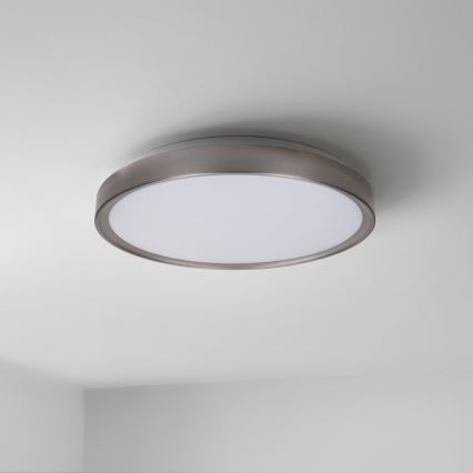 Brilagi - Plafonieră LED reglabilă FANCIA, 48W, 230V, 3000–6500K, Ø 39 cm, argintiu + telecomandă