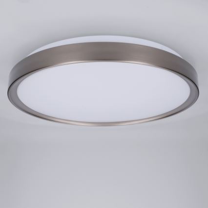Brilagi - Plafonieră LED reglabilă FANCIA, 48W, 230V, 3000–6500K, Ø 39 cm, argintiu + telecomandă