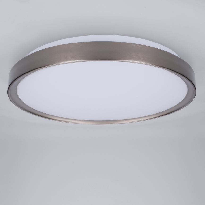 Brilagi - Plafonieră LED reglabilă FANCIA, 48W, 230V, 3000–6500K, Ø 39 cm, argintiu + telecomandă