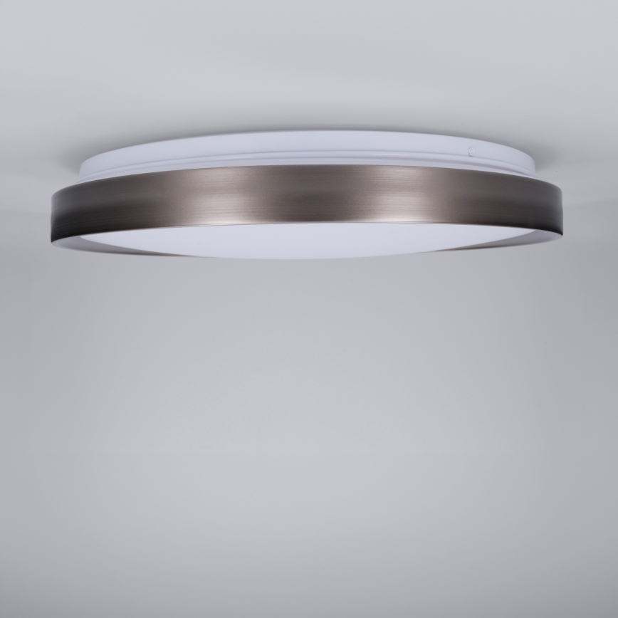 Brilagi - Plafonieră LED reglabilă FANCIA, 48W, 230V, 3000–6500K, Ø 39 cm, argintiu + telecomandă