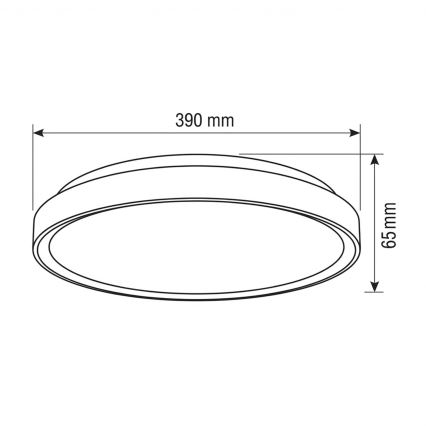 Brilagi - Plafonieră LED reglabilă FANCIA, 48W, 230V, 3000–6500K, Ø 39 cm, argintiu + telecomandă