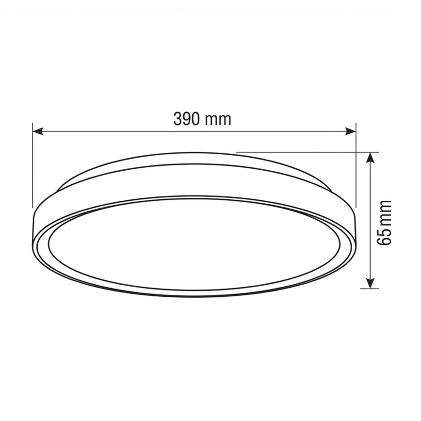 Brilagi - Plafonieră LED reglabilă FANCIA, 48W, 230V, 3000–6500K, Ø 39 cm, argintiu + telecomandă