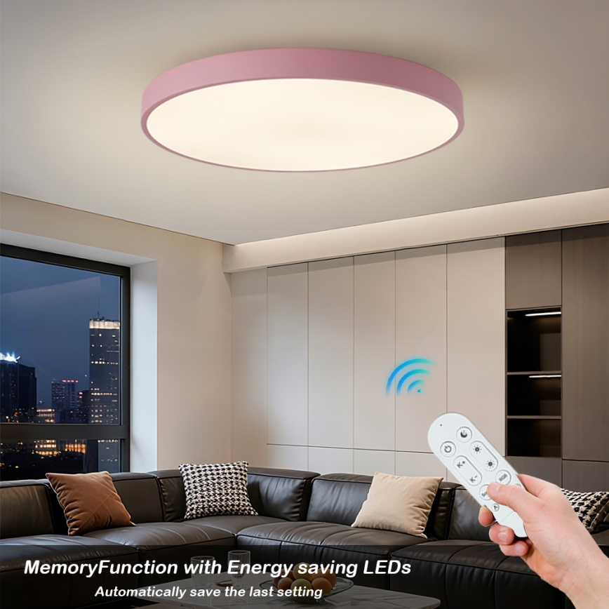 Brilagi - Corp de iluminat LED reglabil POOL SMART, 128W, 230V, Ø 100 cm, 3000-6000K, Wi-Fi Tuya + telecomandă, roz