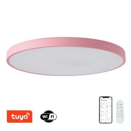 Brilagi - Corp de iluminat LED reglabil POOL SMART, 128W, 230V, Ø 100 cm, 3000-6000K, Wi-Fi Tuya + telecomandă, roz