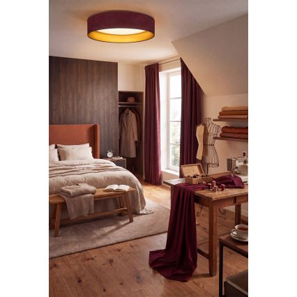 Brilagi - Plafonieră LED VELVET SIMPLE LED/24W/230V 3000K Ø 45 cm vișiniu/auriu