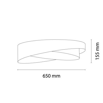 BRILAGI - Plafonieră LED VELVET TWIST LED/24W/230V 4000K Ø 55 cm verde/alb
