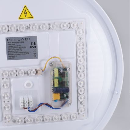 Brilagi - Plafonieră LED dimabilă ALVA, 48 W, 230 V, 3000–6500 K, Ø51 cm, neagră + telecomandă