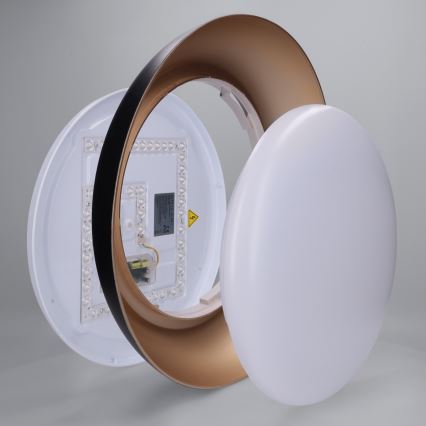Brilagi - Plafonieră LED dimabilă ALVA, 48 W, 230 V, 3000–6500 K, Ø51 cm, neagră + telecomandă