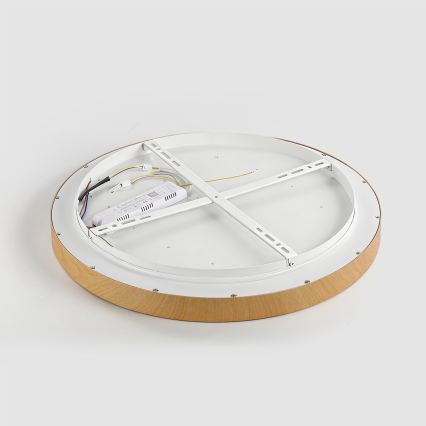 Brilagi - Plafonieră LED dimabilă GLASS POOL DOUBLE LED/60W/230V 3000-6000K 50 cm, decor lemn + telecomandă