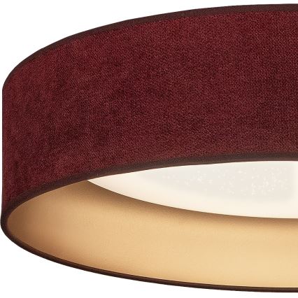 Brilagi - Plafonieră LED dimabilă VELVET SMARTIX STARS LED/36W/230V 3000-6000K Ø 55 cm vișiniu/auriu Wi-Fi Tuya Beacon + telecomandă