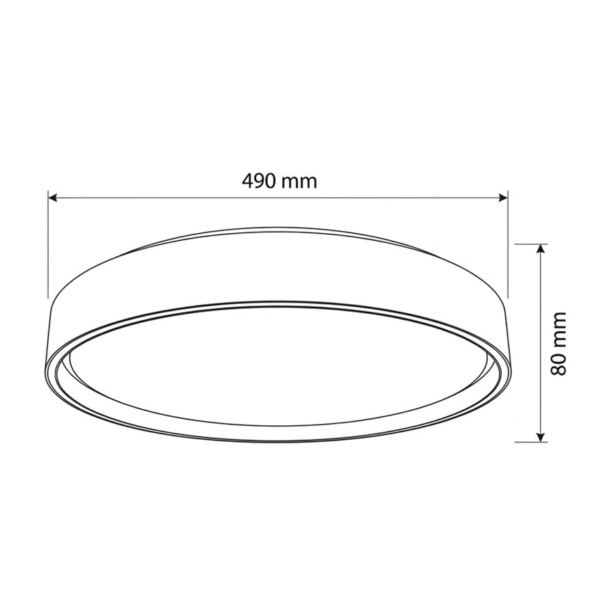 Brilagi - Plafonier LED reglabil NANCI LED/60W/230V 3000-6500K Ø 49 cm alb + telecomandă