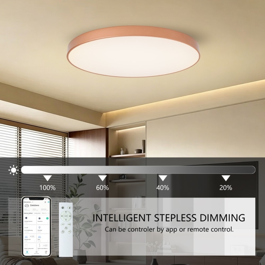 BRILAGI - Corp de iluminat LED reglabil pentru tavan POOL SMART LED/128W/230V 100 cm 3000-6000K Wi-Fi Tuya bronz + telecomandă