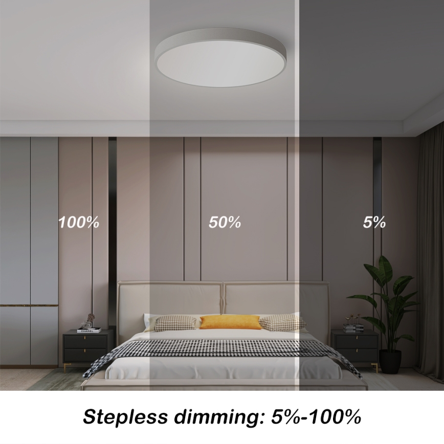 Brilagi - Plafonieră LED reglabilă POOL SMART, 48W, 230V, 40 cm, 3000-6000K, Wi-Fi Tuya + telecomandă, albă