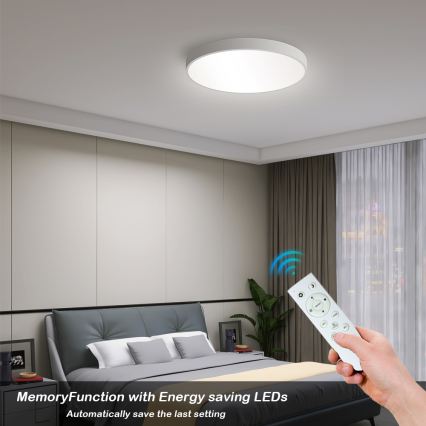 Brilagi - Plafonieră LED reglabilă POOL SMART, 48W, 230V, 40 cm, 3000-6000K, Wi-Fi Tuya + telecomandă, albă