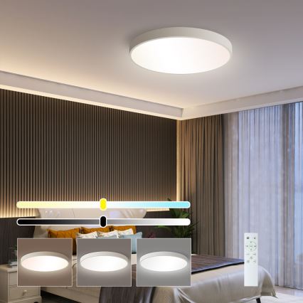 Brilagi - Plafonieră LED reglabilă POOL SMART, 48W, 230V, 40 cm, 3000-6000K, Wi-Fi Tuya + telecomandă, albă