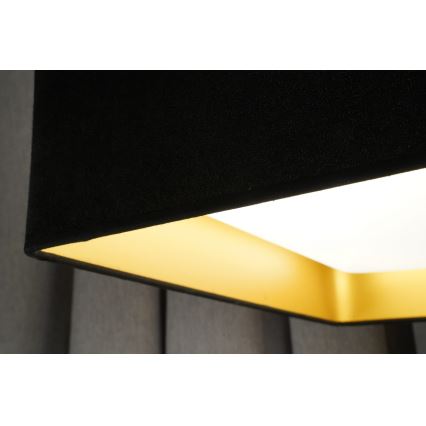 Brilagi - Plafonieră LED dimabilă VELVET SQUARE SMART, 36W, 230V, 60 x 60 cm, 2700–6500K, Wi‑Fi Tuya + telecomandă, negru