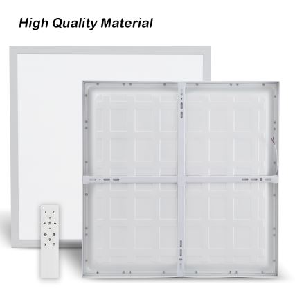 Brilagi - Plafonieră LED reglabilă pentru baie FRAME SMART LED/50W/230V 60x60 cm 3000-6000K IP44 albă + telecomandă