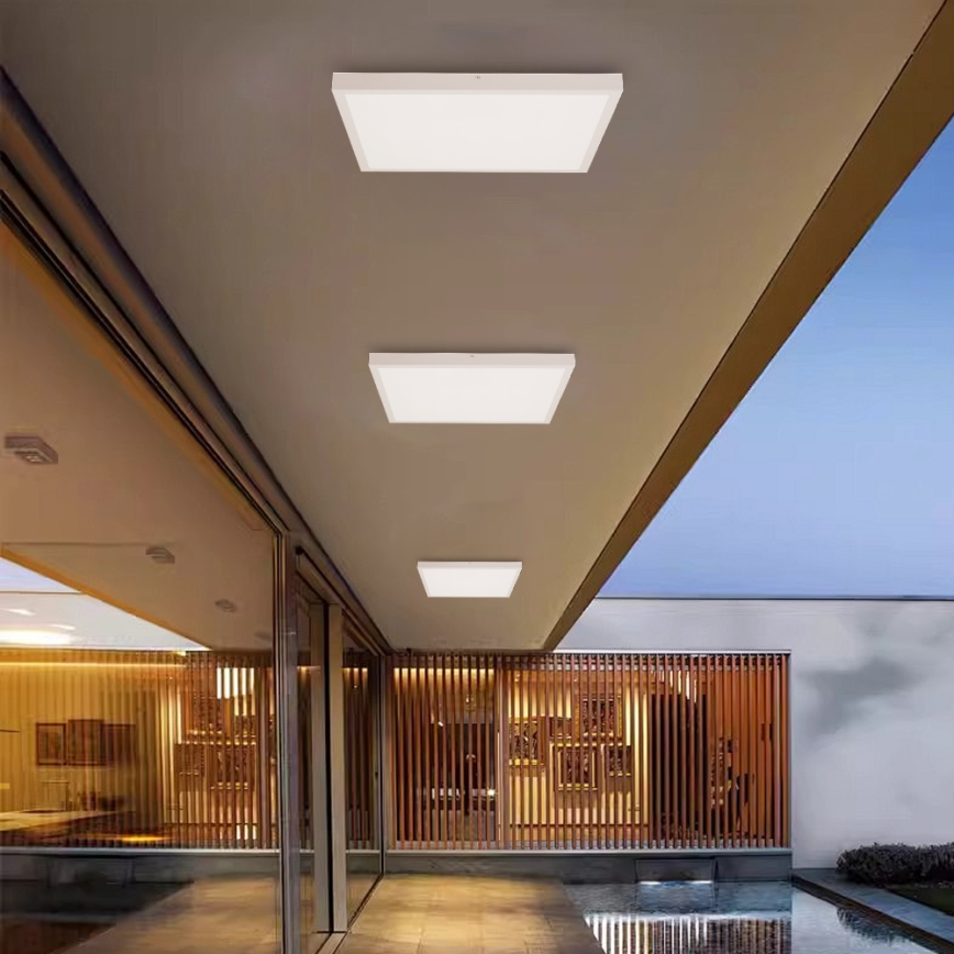 Brilagi - Plafonieră LED reglabilă pentru baie FRAME SMART LED/50W/230V 60x60 cm 3000-6000K IP44 albă + telecomandă