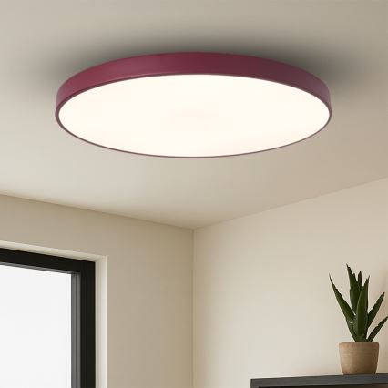 Brilagi - Corp de iluminat LED dimabil POOL Smart, 128W, 230V, Ø 100 cm, 3000–6000K, Wi‑Fi Tuya + telecomandă, burgundiu