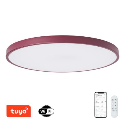 Brilagi - Corp de iluminat LED dimabil POOL Smart, 128W, 230V, Ø 100 cm, 3000–6000K, Wi‑Fi Tuya + telecomandă, burgundiu
