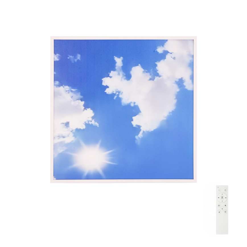 Brilagi - Plafonieră LED dimabilă SLIMFRAME LED/58W/230V 60x60 cm 3000-6000K, finisaj argintiu/albastru + telecomandă