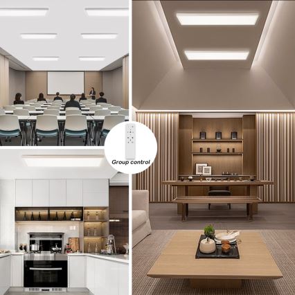 Brilagi - Plafonieră LED reglabilă pentru baie FRAME SMART LED/50W/230V 120x30 cm 3000-6000K IP44 albă + telecomandă