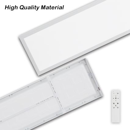 Brilagi - Plafonieră LED reglabilă pentru baie FRAME SMART LED/50W/230V 120x30 cm 3000-6000K IP44 albă + telecomandă