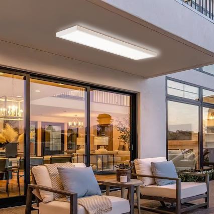 Brilagi - Plafonieră LED reglabilă pentru baie FRAME SMART LED/50W/230V 120x30 cm 3000-6000K IP44 albă + telecomandă