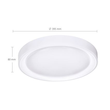 Brilagi - Plafonieră LED RGB dimabilă FLOCO LED/30W/230V Ø 39,5 cm 3000-6500K Wi-Fi Tuya + LED/6W + telecomandă