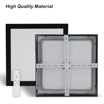 Brilagi - Plafonieră LED dimabilă pentru baie FRAME SMART LED/24W/230V 30x30 cm 3000-6000K IP44 neagră + telecomandă
