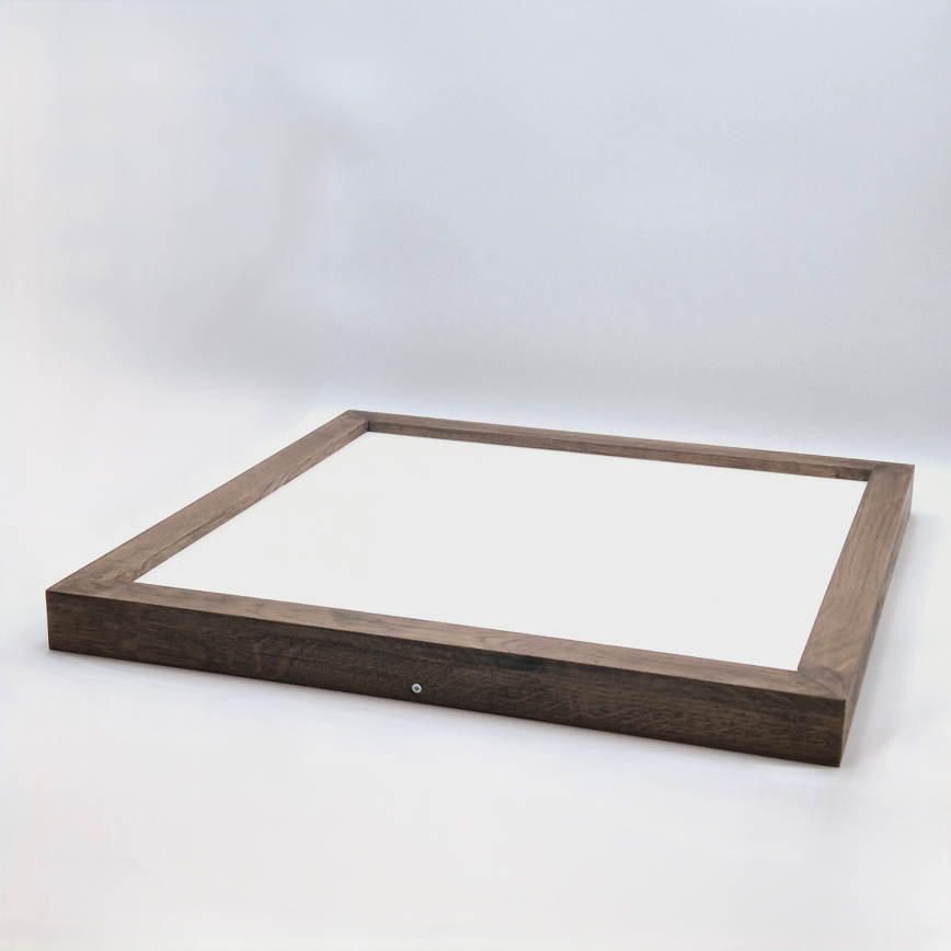 Brilagi - Plafonieră LED pentru baie WOODY FRAME, 40W, 230V, 60x60 cm, IP44, finisaj stejar-nuc