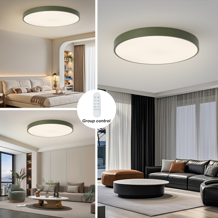 Brilagi - Lampă LED dimabilă POOL SMART LED/128W/230V, diametru 100 cm, Wi‑Fi Tuya + telecomandă, verde