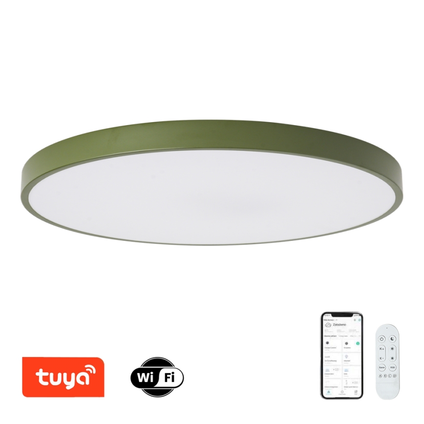 Brilagi - Lampă LED dimabilă POOL SMART LED/128W/230V, diametru 100 cm, Wi‑Fi Tuya + telecomandă, verde