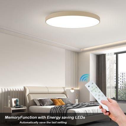 Brilagi - Plafonieră LED dimmabilă POOL SMART LED/180W/230V 3000-6000K 120 cm bej Wi-Fi Tuya + telecomandă