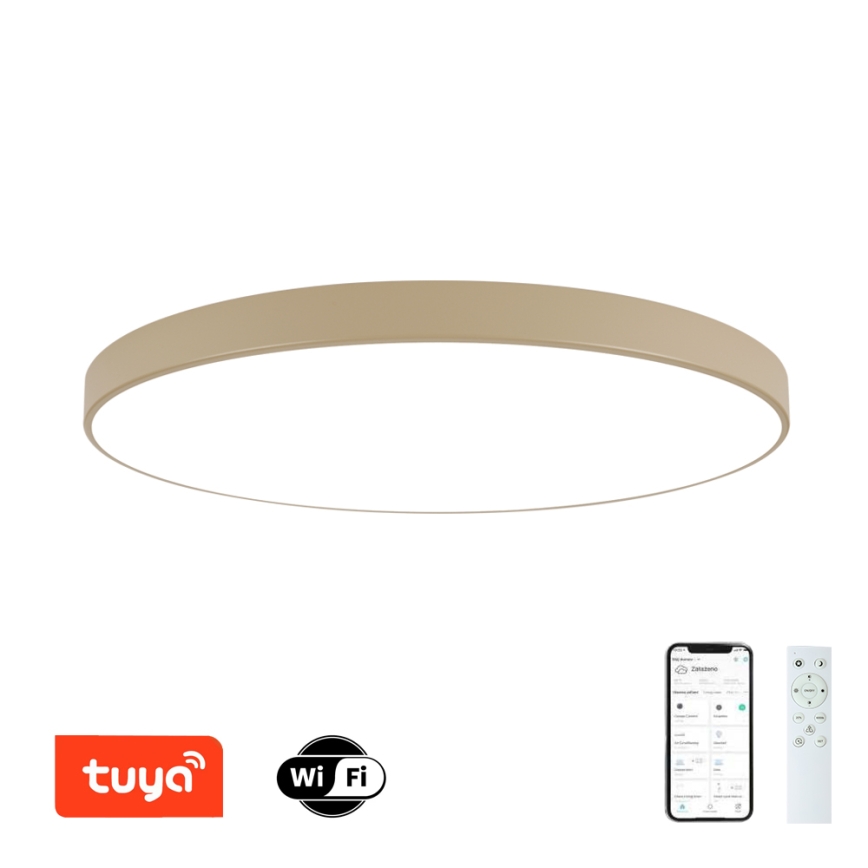 Brilagi - Plafonieră LED dimmabilă POOL SMART LED/180W/230V 3000-6000K 120 cm bej Wi-Fi Tuya + telecomandă