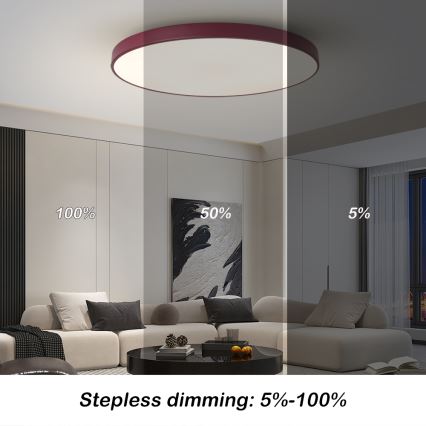 Brilagi - Lampă LED dimabilă POOL SMART, 100 W, 230 V, Ø 80 cm, 3000–6000 K, Wi‑Fi Tuya + telecomandă, bordo
