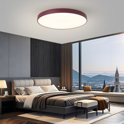 Brilagi - Lampă LED dimabilă POOL SMART, 100 W, 230 V, Ø 80 cm, 3000–6000 K, Wi‑Fi Tuya + telecomandă, bordo