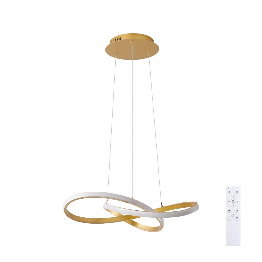 Brilagi - Lustră LED dimabilă suspendată pe cablu INFINITY LED/55W/230V 3000-6000K 50x50 cm auriu + telecomandă inclusă