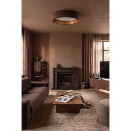 Brilagi - Lampă de tavan LED dimabilă VELVET SMART VARI LED/36W/230V 3000-6500K Ø 55 cm maro/auriu + telecomandă