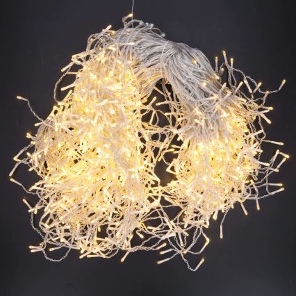 BRILAGI - Instalație luminoasă LED de exterior pentru Crăciun, 1080xLED/8 funcții, 33m, IP44, alb cald, cu țurțuri
