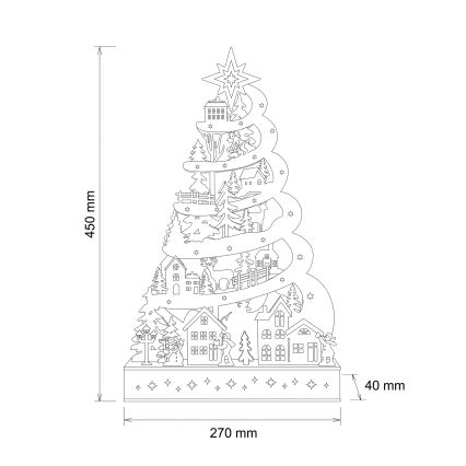 BRILAGI - LED Decorațiune de Crăciun LED/2xAA brad