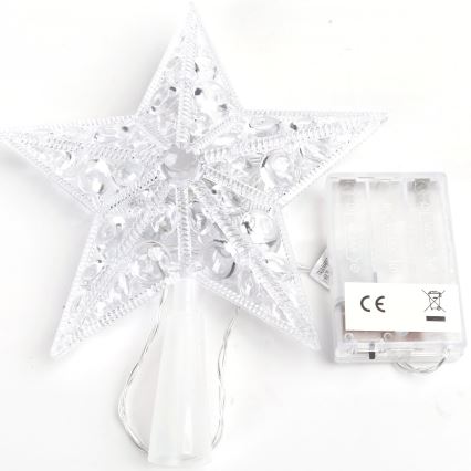 BRILAGI - Decorațiune de Crăciun LED/3xAA 17 cm stea albă rece