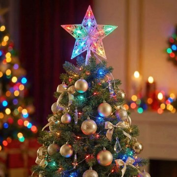 BRILAGI - LED Decorațiune de Crăciun LED/3xAA 21 cm stea multicoloră