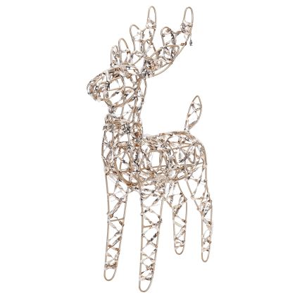 BRILAGI - Decorațiune de Crăciun LED/3xAA, 42 cm, ren, alb cald/auriu