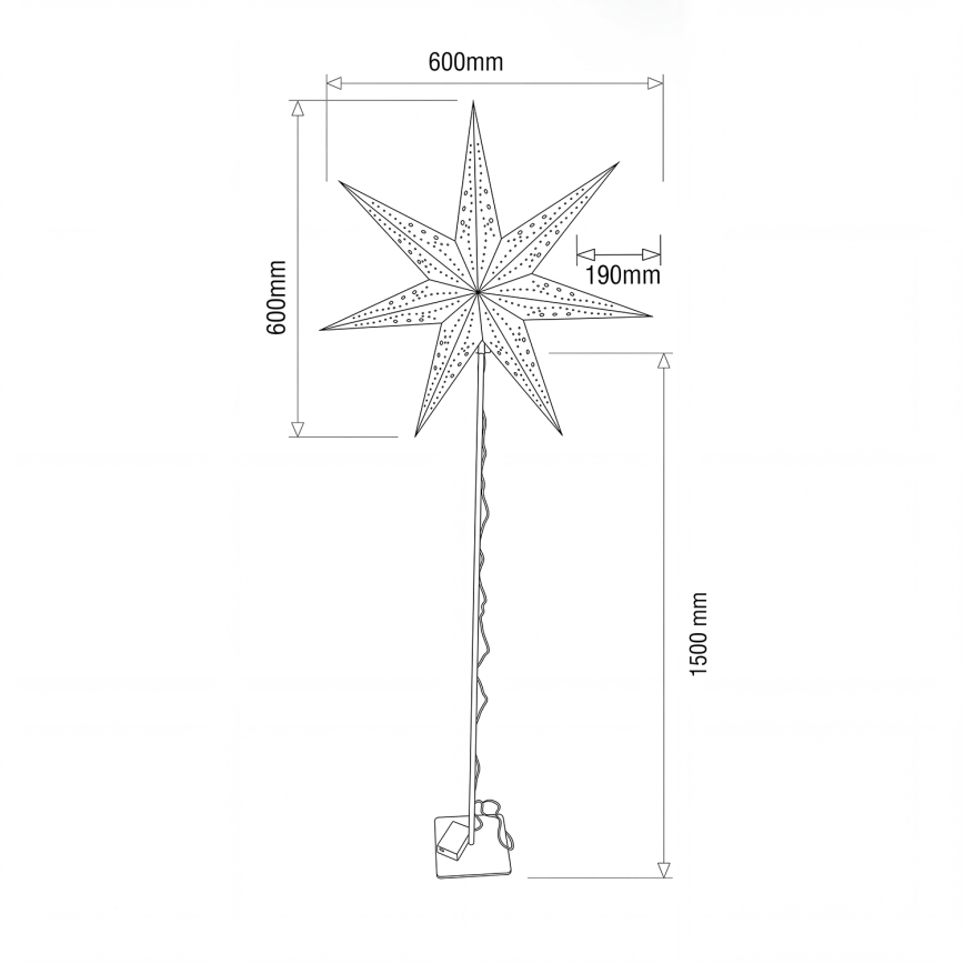 BRILAGI - LED decorațiune de Crăciun LED/3xAA 60 cm stea