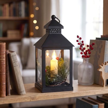 BRILAGI - LED Decorațiune de Crăciun LED/3xAAA felinar negru