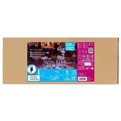 BRILAGI - LED Decorațiune de Crăciun pentru exterior LED/3,6W/8 funcții 100 cm IP44 alb rece